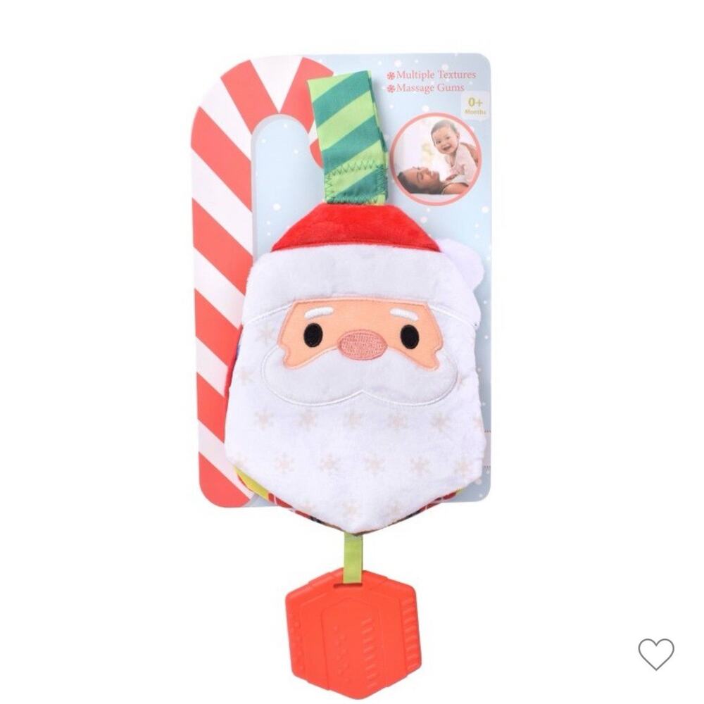 Sunny Days Christmas Crinkle Book Santa Activity & Teether Baby Toy